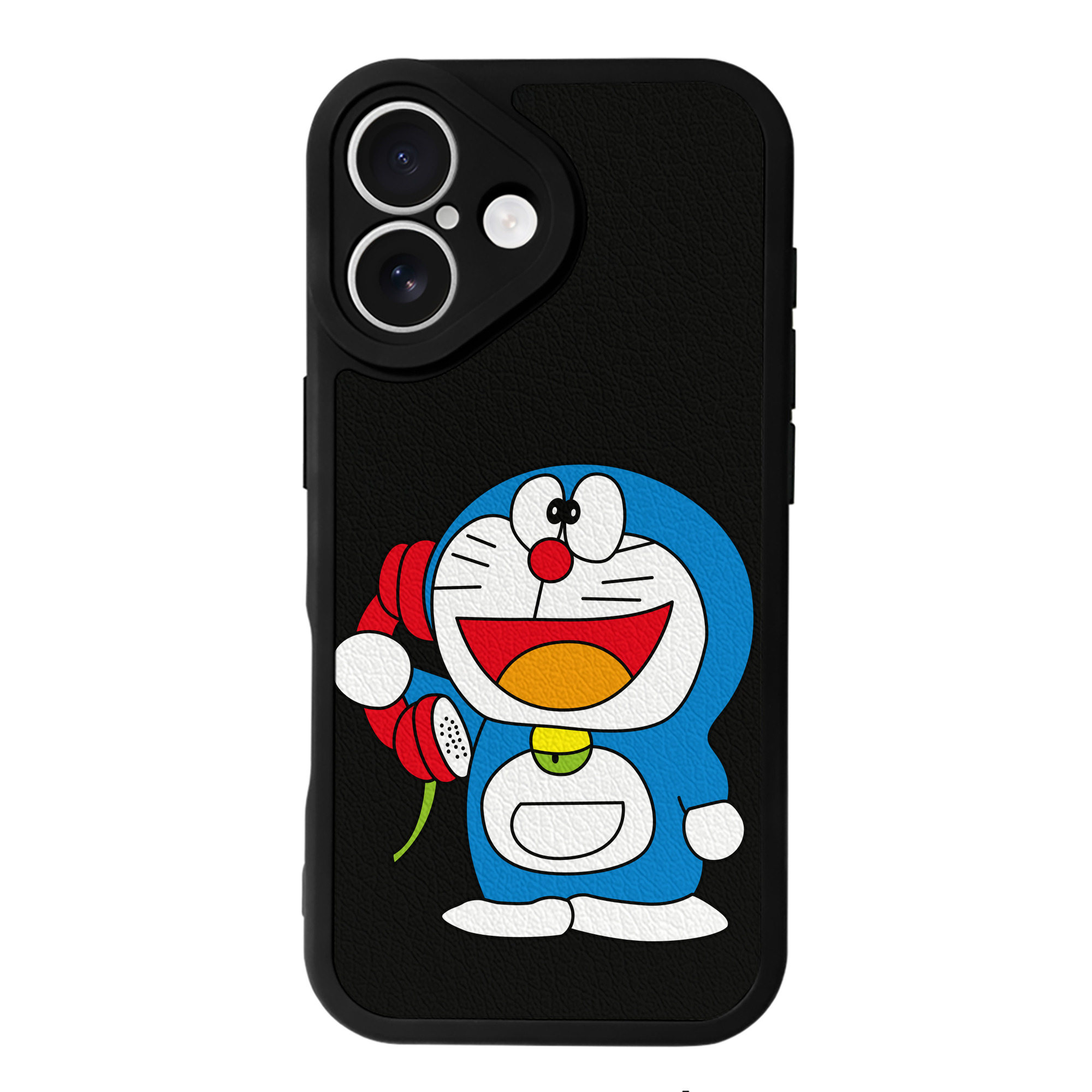 （画像用） ドラえもん Doraemon 【iPhone 16シリーズ対応】シリコンスマホケース（レザー調） 材質：シリコン
